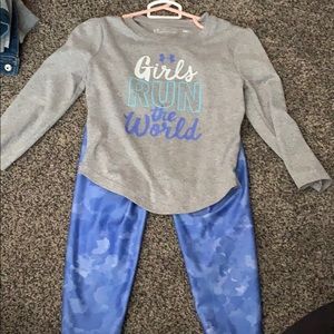 UA toddler girls athletic outfit